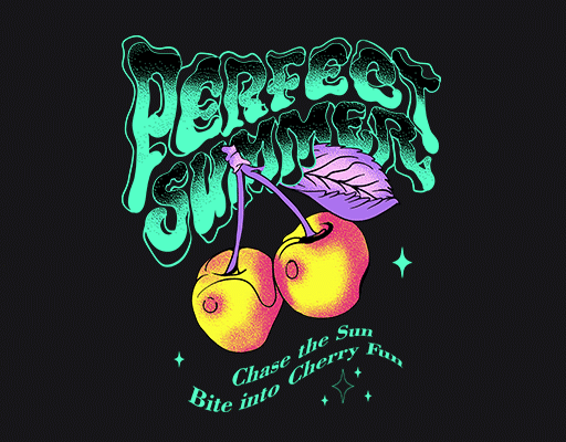 卡通水果图案卡通英文字母变形英文字母手写英文字母卡通樱桃女装印花素材