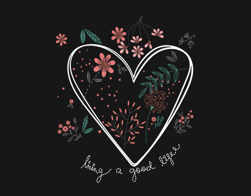 卡通花朵图案手绘花朵卡通爱心形图案手绘爱心图案女装印花素材首先英文字母