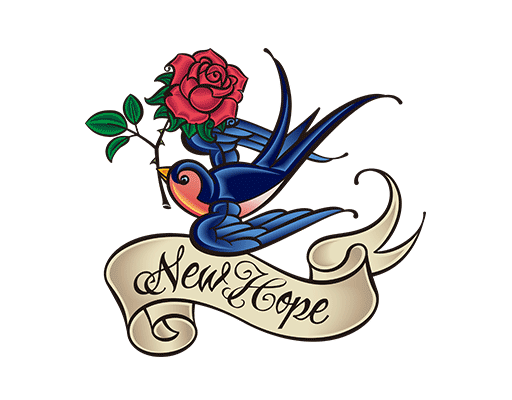 卡通燕子玫瑰花朵燕子飘带图案纹身图案卡通动物飘逸英文字母绣花图案