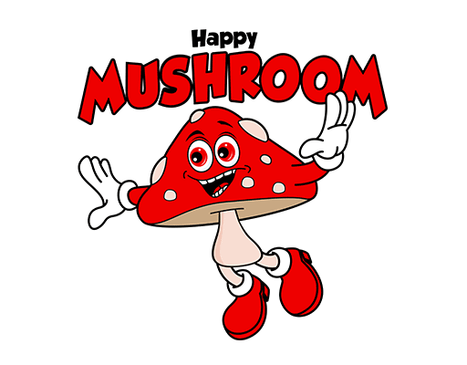 卡通蘑菇图案手绘蘑菇卡通英文字母图案女装印花色素材手绘蘑菇红色蘑菇