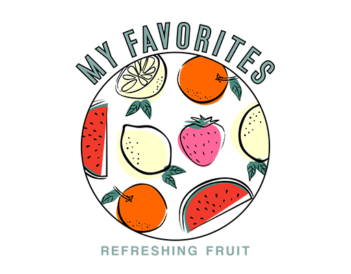 卡通水果图案手绘水果卡通英文字母圆形图案卡通西瓜卡通柠檬图案桔子草莓