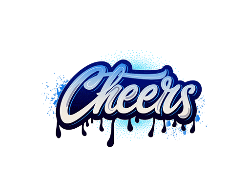 卡通英文字母图案涂鸦英文字母喷溅图案CHEERS英文字母女装印花素材彩色英文字母