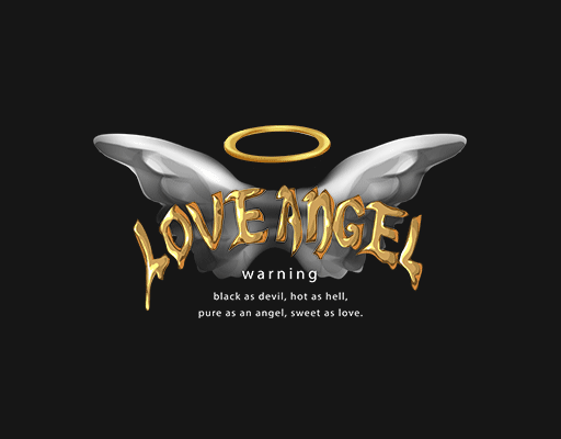 卡通英文字母图案卡通翅膀图案金色英文字母图案女装印花素材天使英文字母