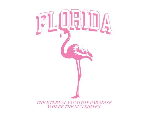 卡通动物图案卡通鸟图案火烈鸟图案立体英文字母图案粉色英文字母粉色鸟女装印花素材