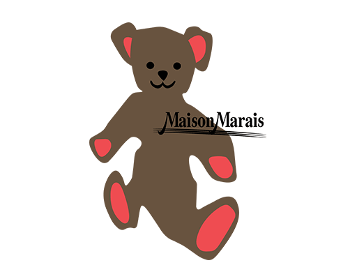 卡通小熊图案手绘小熊剪影图案卡通英文字母女装印花素材简笔小熊