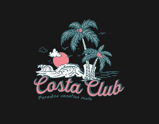 手写英文字母图案卡通英文字母椰子树图案手绘风景图案女装印花图案