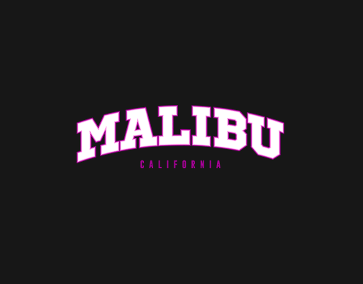 卡通英文字母图案变形英文字母MALIBU英文字母女装文字印花图案