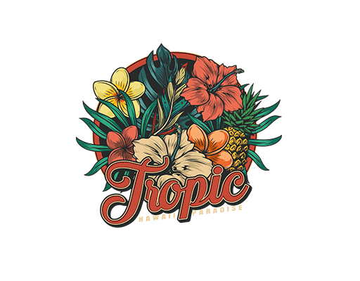 手绘鲜花图案卡通花朵女装花朵印花素材手绘树叶图案夏日印花素材卡通菠萝