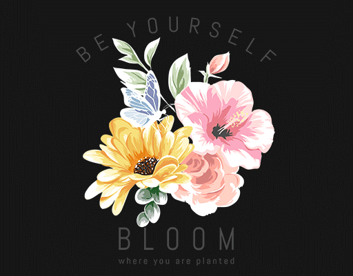 手绘花朵鲜花图案卡通英文字母图案女装鲜花印花素材卡通英文字母玫瑰花朵