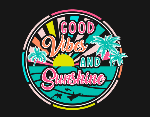 圆形图案海洋图案女装印花素材卡通英文字母夏季印花图案椰子树图案