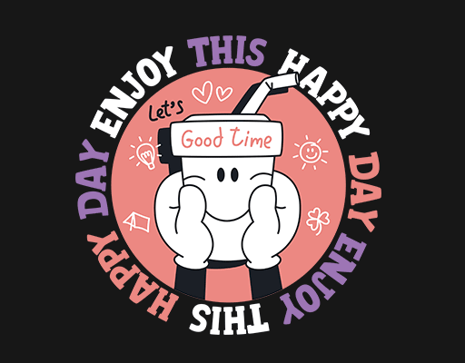 卡通饮料杯子卡通手米奇手圆形英文字母图案手写英文字母手绘咖啡杯图案女装印花图案