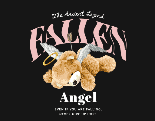 卡通小熊图案手绘小熊天使小熊变形英文字母图案射箭小熊毛绒玩具熊