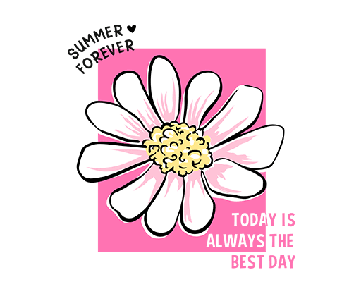 卡通花朵图案手绘花朵图案女装花朵印花素材花瓣图案T恤卫衣印花素材