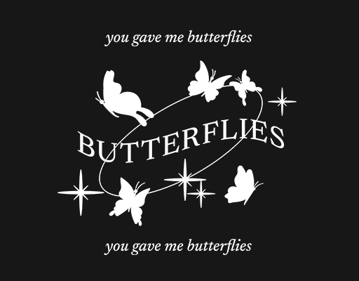 卡通蝴蝶图案蝴蝶剪影图案卡通英文字母变形英文字母女装蝴蝶印花素材