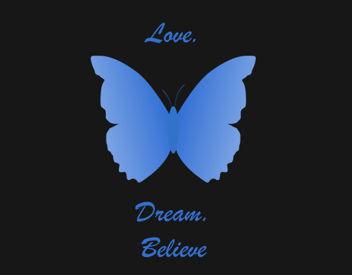 卡通蝴蝶图案彩色蝴蝶手写英文字母图案蝴蝶剪影图案女装印花素材