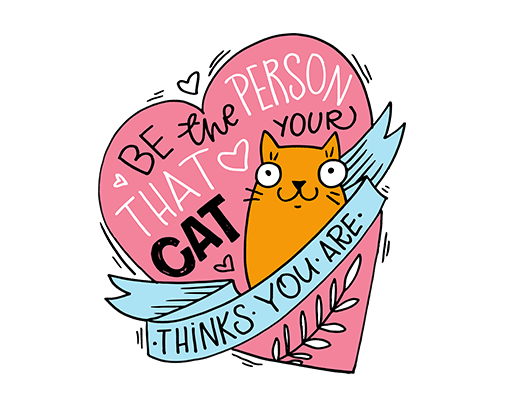 卡通猫咪图案手写英文字母图案卡通爱心形图案女装卫衣印花素材可爱猫咪