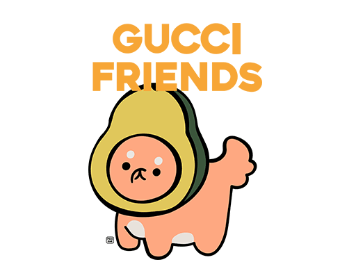 古驰卡通卡通牛油果图案简笔卡通GUCCI印花素材女装卡通印花图案T恤卫衣图案