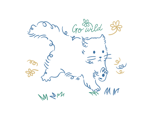 卡通猫咪手绘猫手写英文字母图案可爱女童猫印花图案T恤印花图案