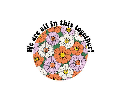 卡通花朵手绘花朵图案卡通英文字母图案女装花朵印花素材圆形花朵图案T恤卫衣印花素材