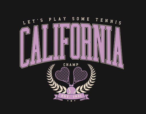 卡通英文字母图案运动球拍图案网球拍印花图案女装T恤印花素材卡通文字印花图案