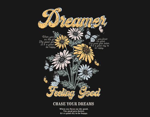 破碎鲜花图案破碎英文字母卡通菊花手写英文字母图案女装花朵印花素材复古印花图案