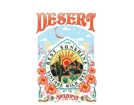 卡通花朵图案手绘花朵彩色英文字母图案鲜花图案沙漠山峰图案仙人掌图案女装印花素材