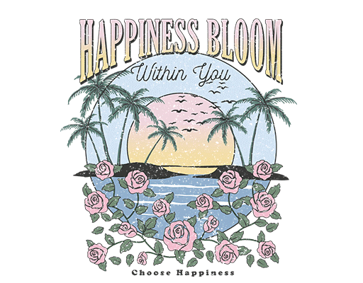 卡通鲜花图案手绘鲜花海洋印花素材破碎英文字母图案女装复古印花素材玫瑰花朵图案海滩