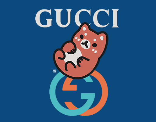 卡通小熊图案古驰小熊GUCCI印花素材简笔卡通熊手绘熊印花素材女装印花图案