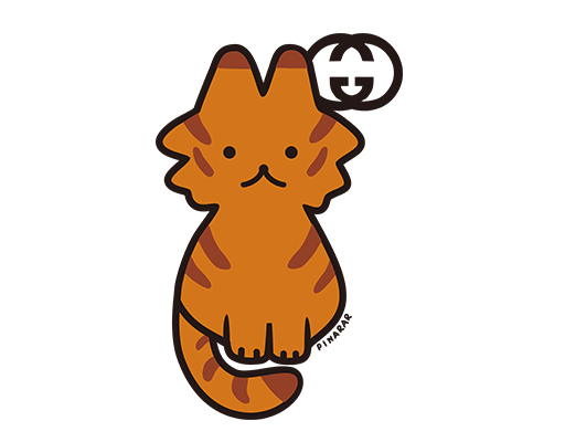 卡通老虎图案简笔卡通动物古驰动物印花素材女装可爱卡通印花素材GUCCI