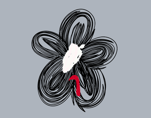 涂鸦花瓣图案花瓣线条图案抽象花瓣印花素材女装卡通花图案