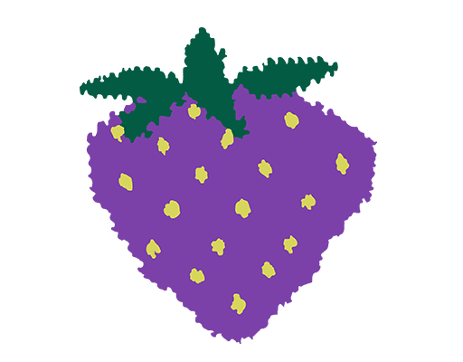 卡通草莓图案涂鸦草莓紫色草莓印花素材卡通植物印花图案卡通水果图案