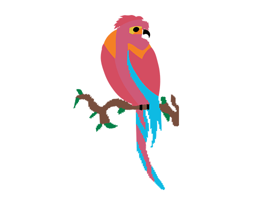 卡通鸟图案手绘卡通动物喜鹊图案彩色鸟图案女装印花素材粉色鸟印花素材