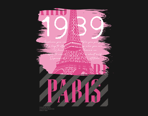 卡通埃菲尔铁塔图案涂鸦英文字母手写英文字母数字字母图案女装印花素材