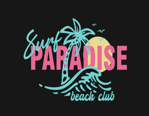 卡通叶子树图案海浪图案女装印花素材T恤卫衣印花素材