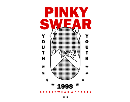 卡通英文字母图案女装T恤印花素材卡通英文字母手指图案手臂印花