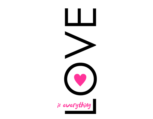 卡通英文字母图案LOVE英文字母女装文字印花素材爱心形图案