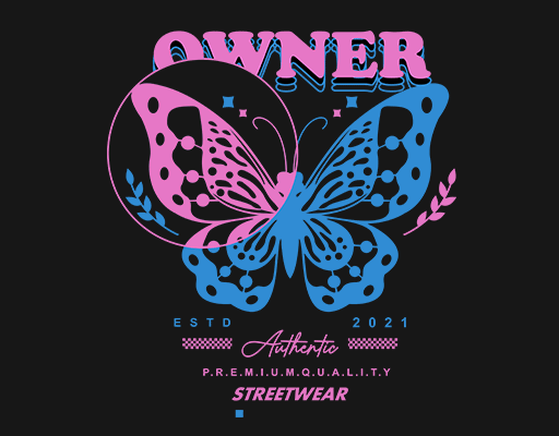 卡通蝴蝶图案手绘蝴蝶彩色蝴蝶女装文字印花素材手写英文字母图案