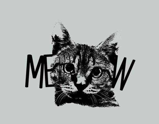 卡通猫咪图案猫咪头像手绘卡通动物可爱猫头女装印花素材女装动物图案