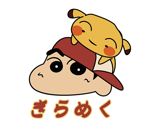 蜡笔小新图案卡通动画片人物图案皮卡丘图案女装卡通印花素材