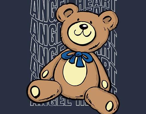 卡通小熊矢量手绘卡通英文字母矢量棕色小熊