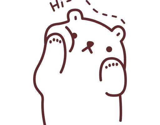 手绘小熊矢量小熊简笔画矢量