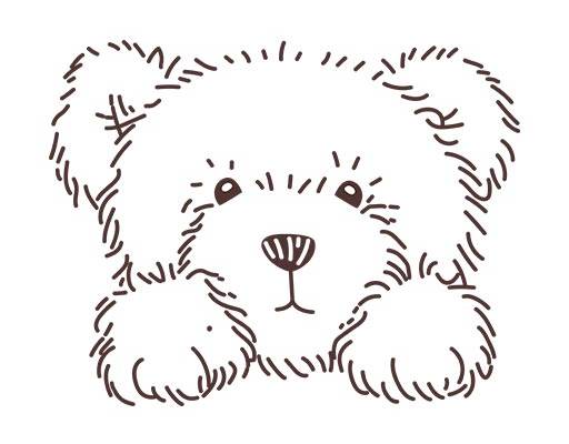 卡通小熊矢量手绘小熊线条矢量