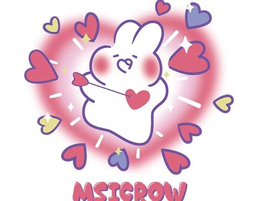 卡通兔子矢量手绘爱心心形图案手绘英文字母涂鸦文字图案