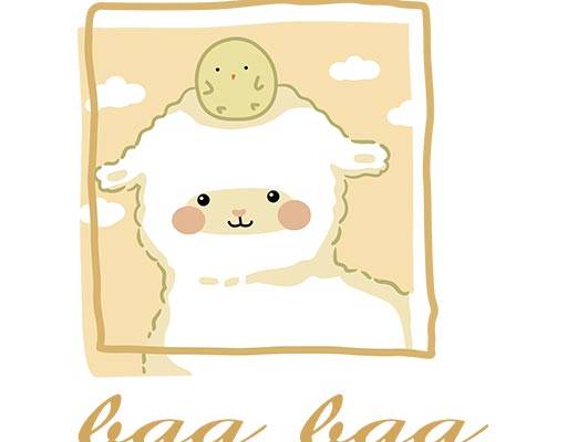 卡通小羊矢量英文字母矢量手绘卡通动物