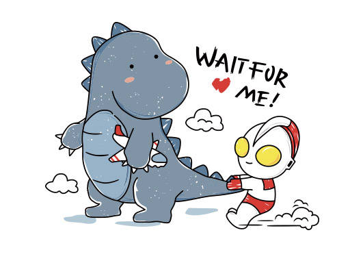 奥特曼矢量手写英文字母矢量小怪兽矢量卡通动物矢量手绘卡通矢量可爱卡通