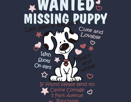 卡通小狗英文字母矢量手写文字可爱卡通动物