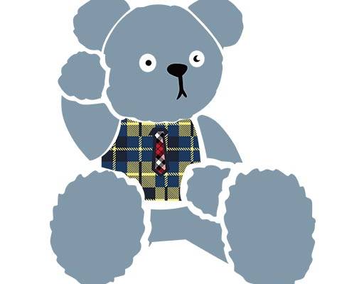 卡通小熊矢量可爱卡通简笔小熊格子小熊