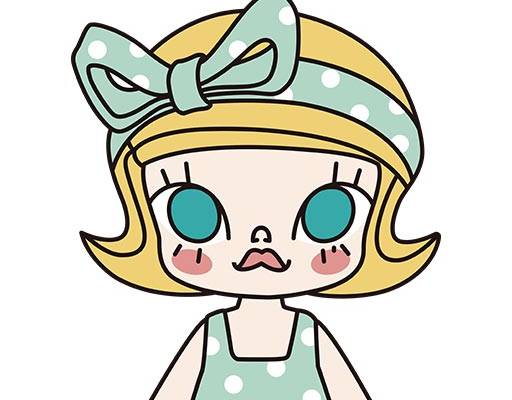 卡通女孩矢量手绘女孩卡通人物矢量女孩头像