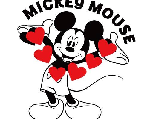 米老鼠矢量卡通米奇迪士尼卡通矢量爱心矢量英文字母mickey矢量