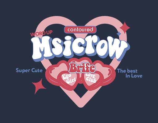 卡通爱心矢量心形矢量英文字母矢量